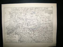 Battle of Leipzig, Germany: 1848 Antique Battle Plan. Johnston