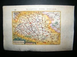 Bertius 1602 Antique Hand Col Map. Hungaria. Hungary
