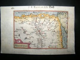 Bertius 1612 Antique Hand Col Map. Aegyptus. Egypt
