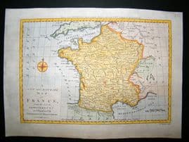 Bowen C1790 Antique Hand Coloured Map. France