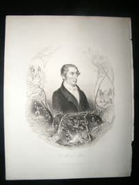C. M. von Weber, Music 1847 Antique Portrait Print. Payne