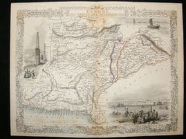 Cabool (Kabul), Afghanistan: 1852 Antique Map. Decorative. Tallis Rapkin