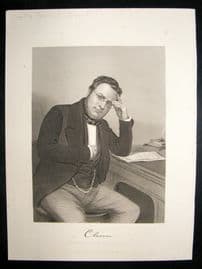 Camillo Benso Cavour 1873 Antique Portrait Print