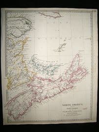 Canada, Nova Scotia & Prince Edward Islands: 1832 Antique Map. SDUK