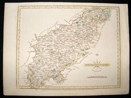 Cary 1787 Antique Hand Coloured Map. Northamptonshire, UK