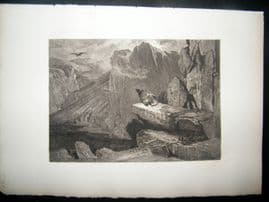 Charles Murray after Edwin Landseer 1885 Etching. The Eagles Nest