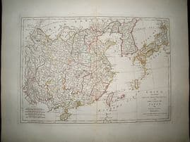 China & Japan: 1794 Antique Map. Samuel Dunn, Laurie & Whittle