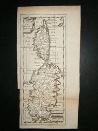 Corsica & Sardinia: 1711 Antique Map. Moll