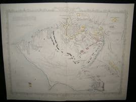 Crimea 1858 Antique Map. Siege of Sebastopol by Rapkin