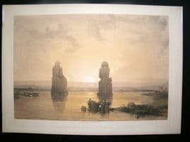 David Roberts Egypt 1847 LG Folio. Statues of Memnon at Thebes.