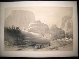David Roberts Hold Land 1842 LG Folio. The Acropolis, Petra, Jordan Print