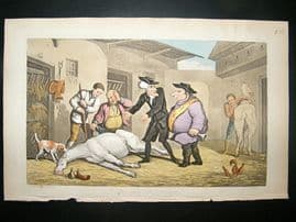 Dr Syntax by Rowlandson 1855 Death of Punch. Horses