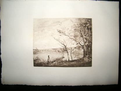 Dujardin after Corot 1885 Photogravure. Mantes la Jolie | Albion Prints