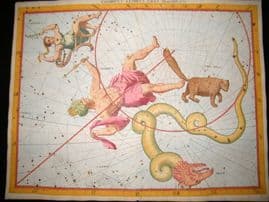 Flamsteed 1781 LG Folio HC Celestial Map. Cassiopea Cepheus Ursa Minor Draco 15