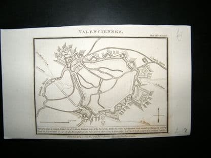 France 1817 Antique Map Plan. Valenciennes. | Albion Prints