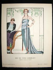 Gazette du Bon Ton by Barbier 1922 Art Deco Pochoir. Qui ne vous Aimerait?
