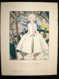 Gazette du Bon Ton by Charles Martin 1923 Art Deco Litho. Le Jardin De L'Infante