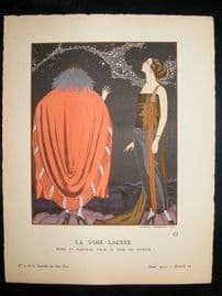 Gazette du Bon Ton by George Barbier 1921 Art Deco Pochoir. La Voie Lactee