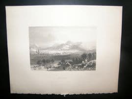 Germany 1847 Antique Print. Eisenach