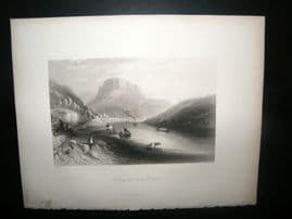 Germany 1847 Antique Print. Konigstein on the Elbe