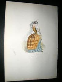 Grandville des Animaux 1842 Hand Col Print. Well dressed Wasp