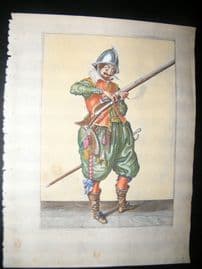 Jacob de Gheyn 1608 Fine Hand Coloured Musketeer Print 41