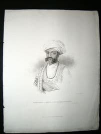 James Forbes Oriental Memoirs 1834 Print. Ryjee Sihng a Bhaut, Zinore Purgunna India