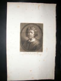 Josiah Boydell C1810 Mezzotint Portrait of Claude le Lorrain. Liber Veritatis