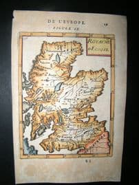 Mallet 1683 Antique Hand Col Map. Royaume d'Ecosse. Scotland