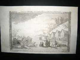 Millar 1782 Antique Print. Carriages & Sledges for Conveyance of Goods. Russia