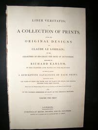 Richard Earlom & Claude Lorrain C1810 Liber Veritatis Original Title Page