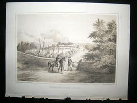 Saint Helena Perry Expedition 1856 Antique Print. Longwood, from the Gate