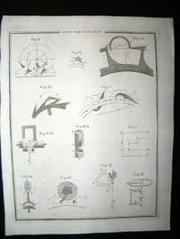 Science & Tech C1790 Antique Print. Horology, Watcch Work 49