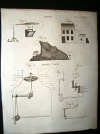 Science & Tech C1790 Antique Print. Smoke, Smoke Jack 471