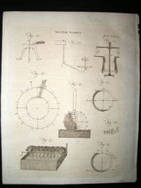 Science & Tech C1790 Antique Print. Water Works 542