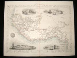 Tallis & Rapkin 1852 Antique Decorative Map. Western Africa
