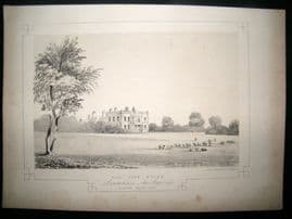 Twycross Lancashire 1846 Antique Print. Hill Side House