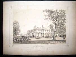 Twycross Lancashire 1846 Antique Print. Hurst House