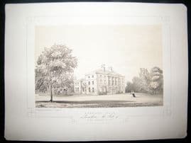 Twycross Lancashire 1846 Antique Print. Standen Hall