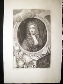 Vertue C1750 Folio Antique Portrait. Robert Boyle