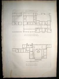 Vitruvius Britannicus C1720 Plan. Principal Story of Dyrham House & Wittham