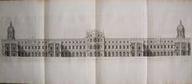 Vitruvius Britannicus C1720 QUAD Architectural Print. Palace of Whitehall, Jones