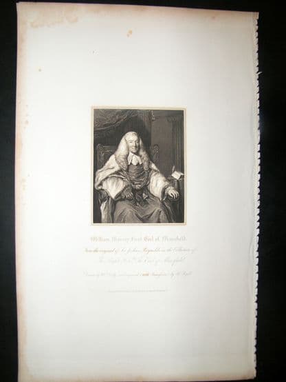William Murray, Earl of Mansfield C1820's Folio Portrait Print | Albion Prints