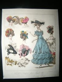 World of Fashion 1827 Hand Col Fashion Print 03