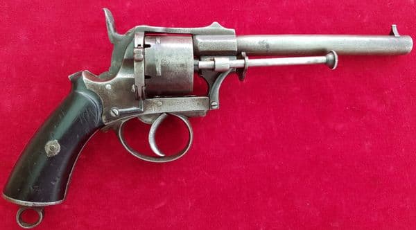 A 6 shot double action 10 mm Meyers patent pin-fire revolver. Circa 1866-70.  Ref 1231