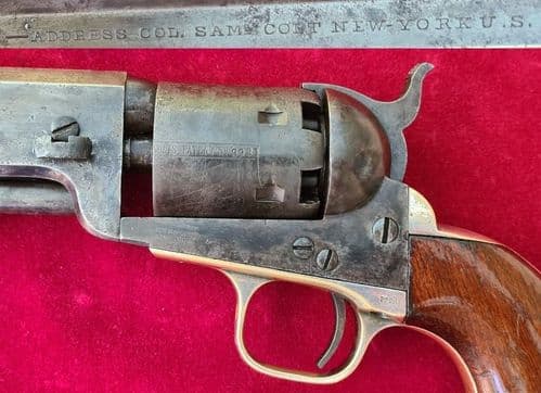 A fine Colt model 1851 Navy .36  Percussion revolver FOR SALE.  Manufactured in 1866. Ref 3998.