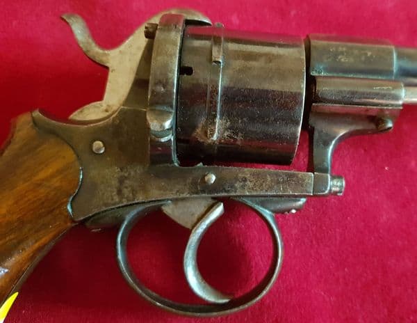 A good Belgian 6 shot double action 10 mm antique pin-fire revolver. Circa 1865. Ref 2634 .