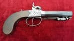 A good English single barrelled percusion pistol with spring bayonet by "Hollis of Cheltenham". Good condition. Circa 1829-1856. Ref 9473.
