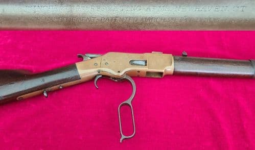A good example of a rare American 1866  Winchester Rifle. Good condition. Ref 3873,