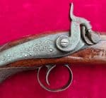 A good single shot .52 cal British percussion pistol by COOK of BATH. Circa 1830. Ref 3706